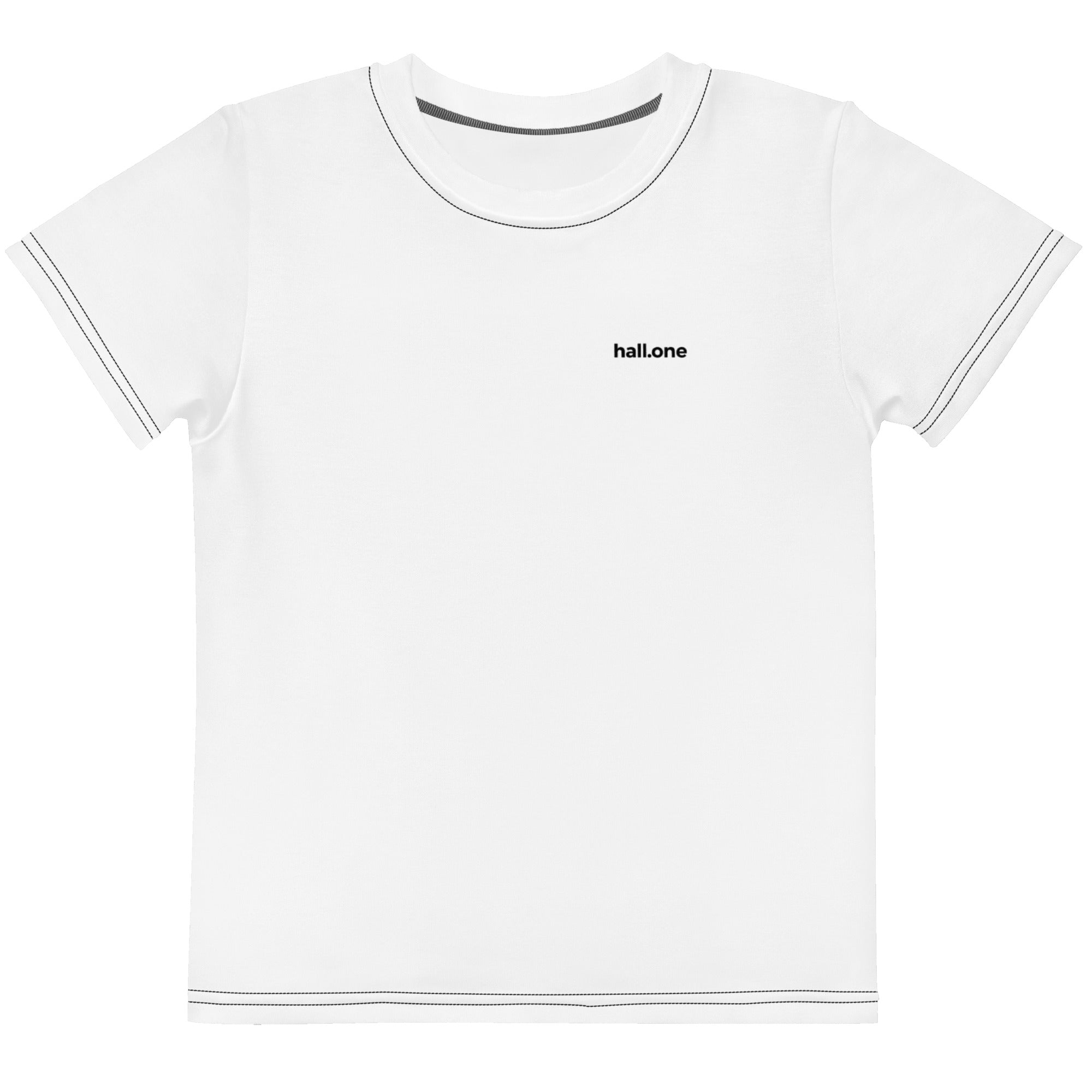 T-Shirt mit Rundhalsausschnitt für Kinder: bedruckbares Kinder T-Shirt - Hall.one