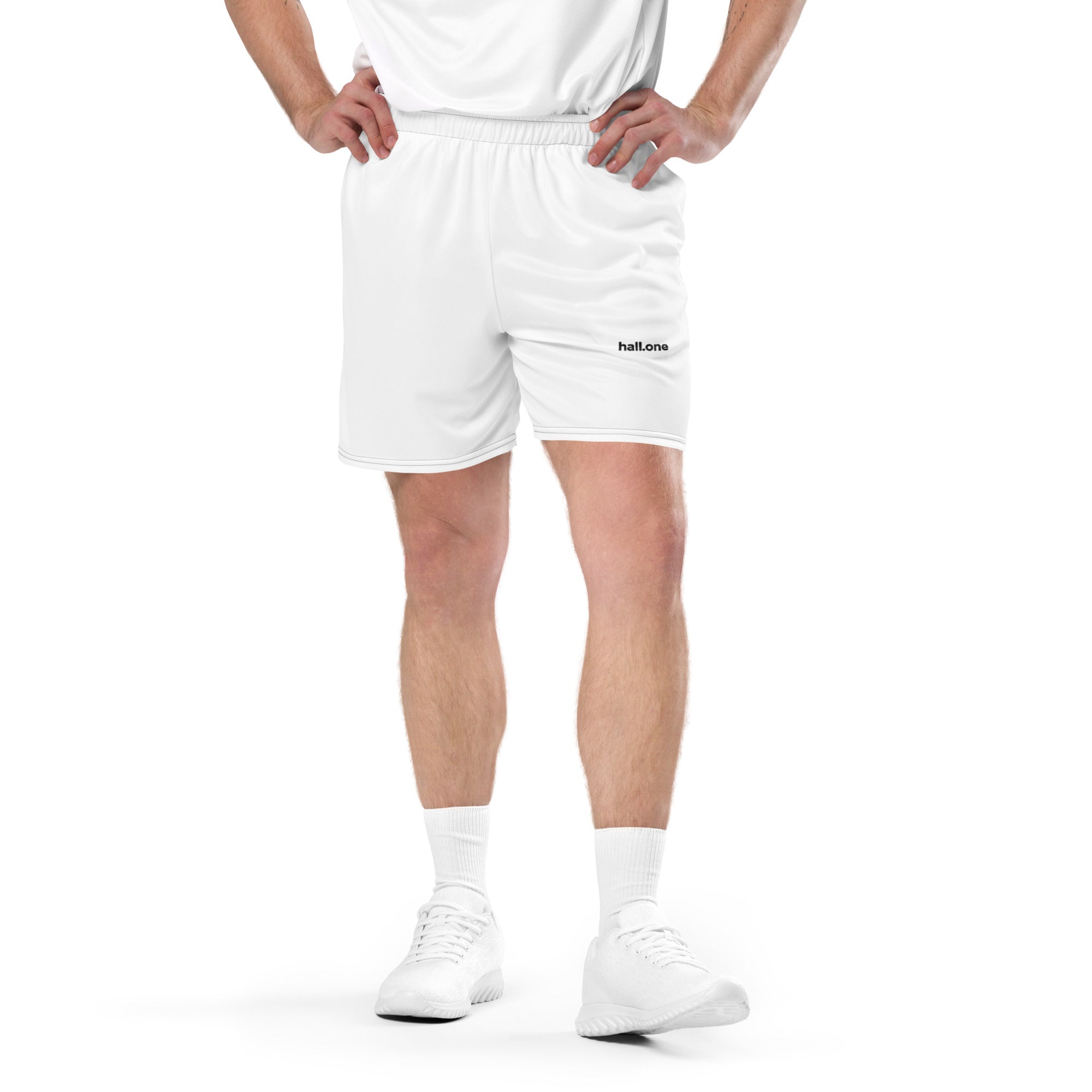 Unisex Mesh-Shorts: Mesh-Shorts mit Logo - Hall.one