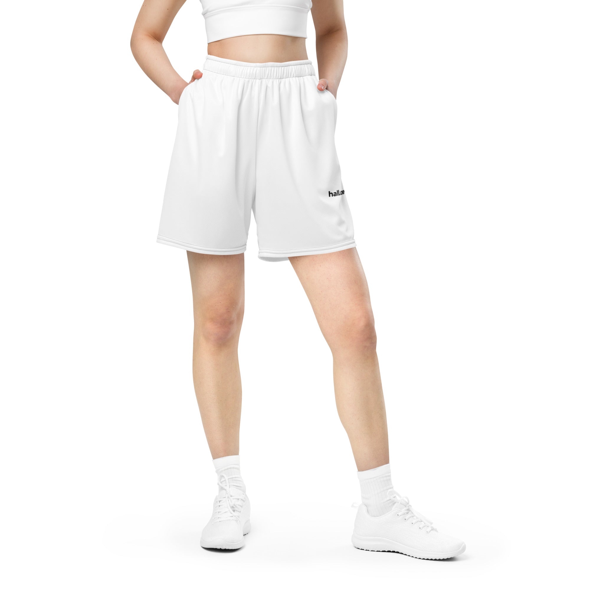 Unisex Mesh-Shorts: Mesh-Shorts mit Logo - Hall.one