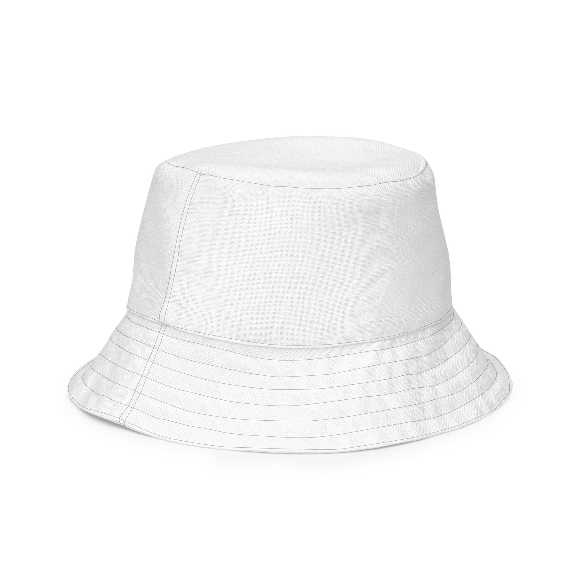 Wendbarer Fischerhut mit Allover-Druck: Wendbarer Fischerhut mit Logo - Hall.one