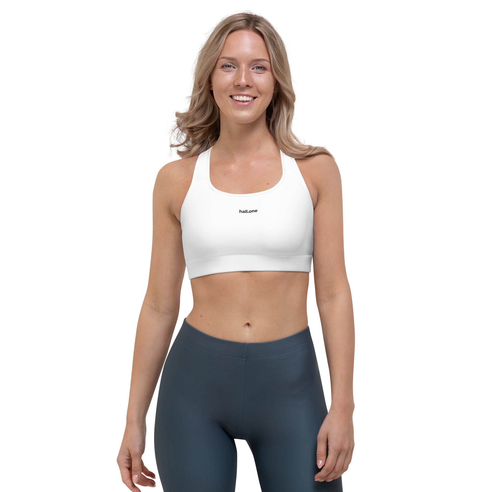 Sports bra: Sport BH mit Logo - Hall.one