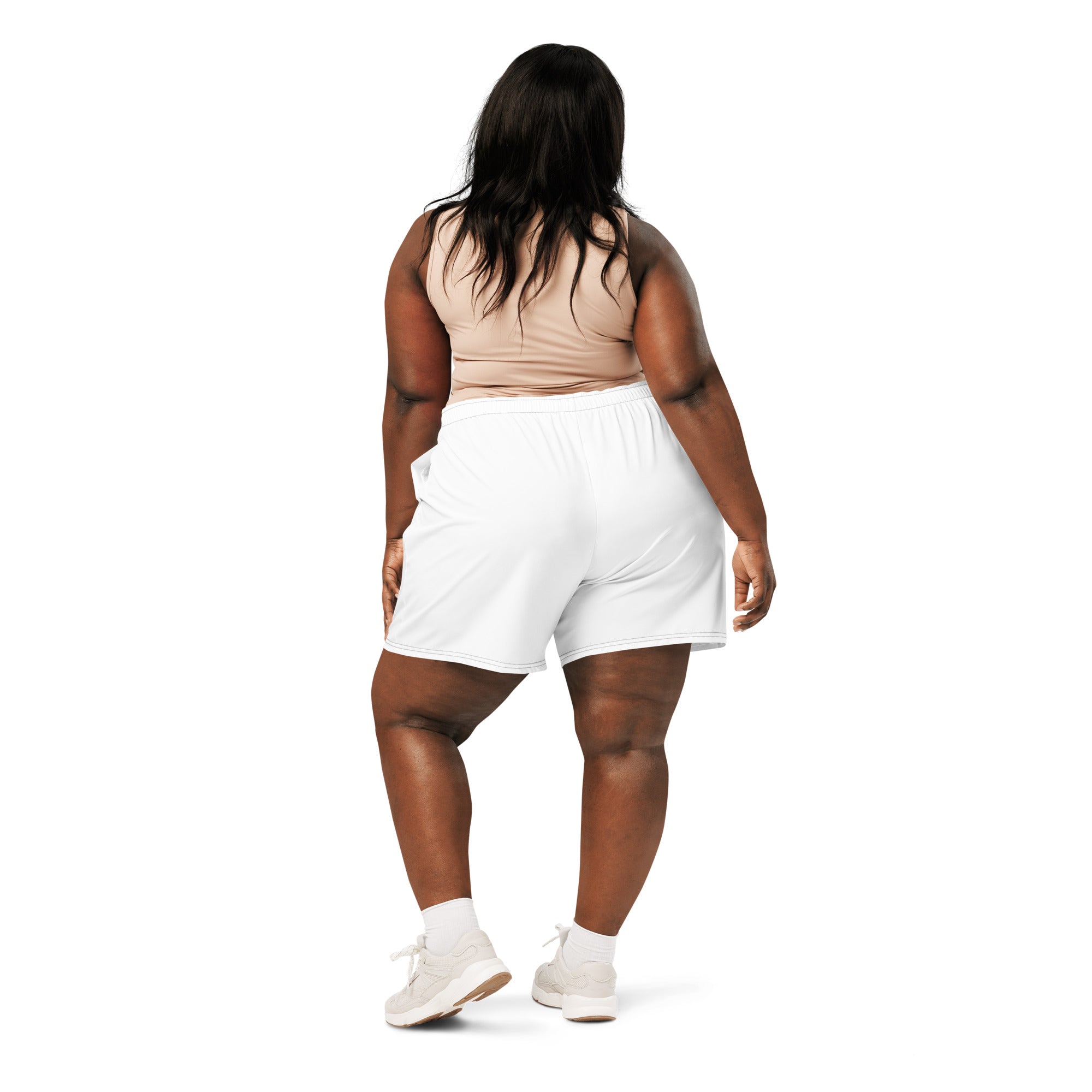 All-Over Print Athletic Long Shorts: Trainingsshorts mit Logo - Hall.one