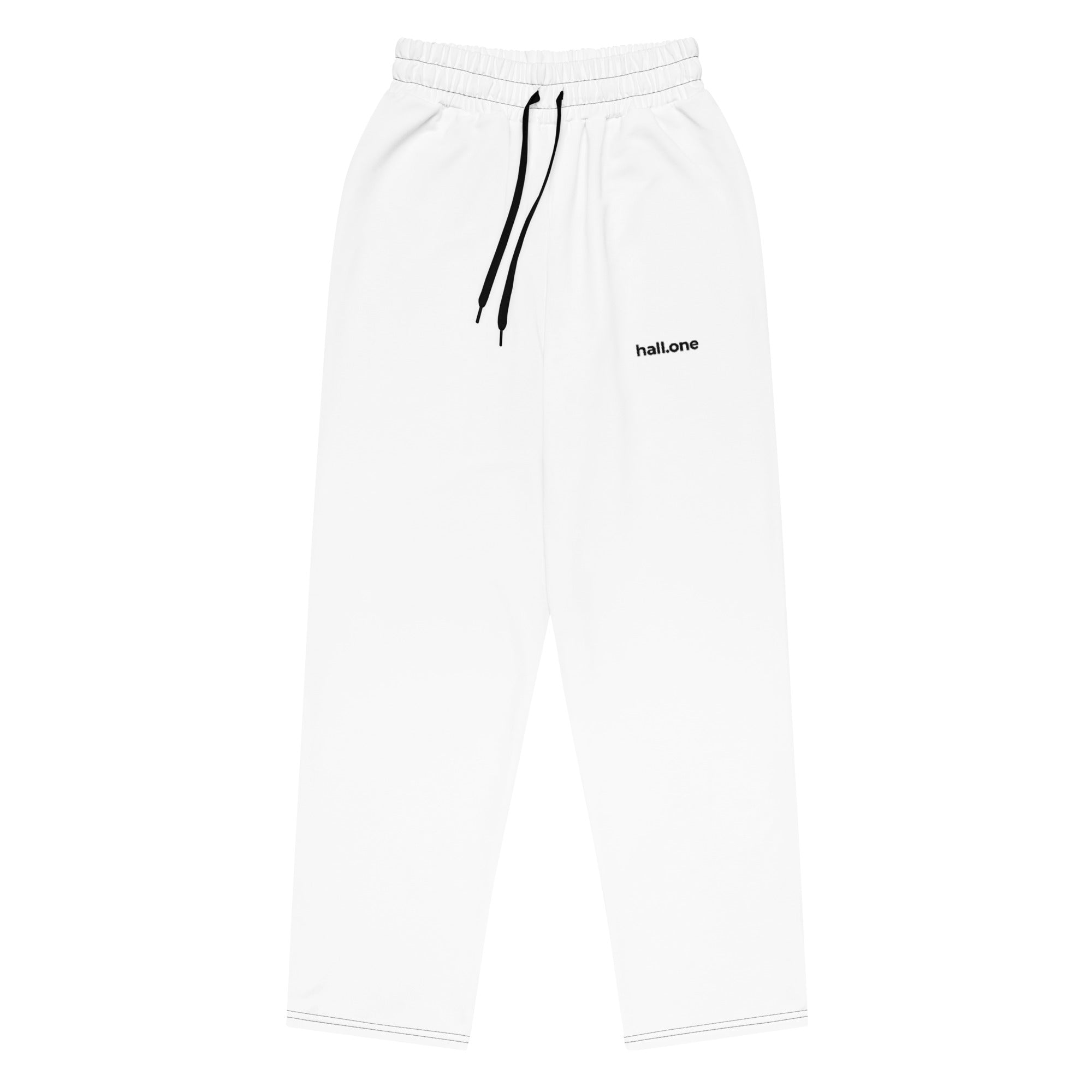 Joggingshose mit weiten Beinen und Allover-Druck: Weite Jogginghose mit Logo - Hall.one