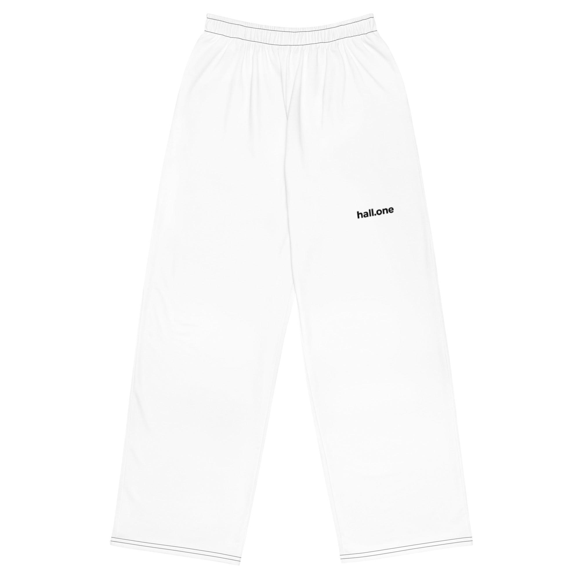 Hose mit weiten Beinen und Allover-Druck: Sporthose mit Logo - Hall.one