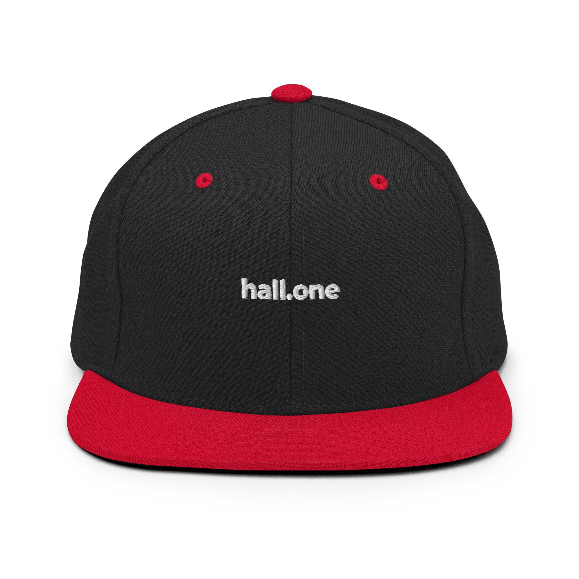 Snapback-Cap: Schildkappe mit Logo - Hall.one