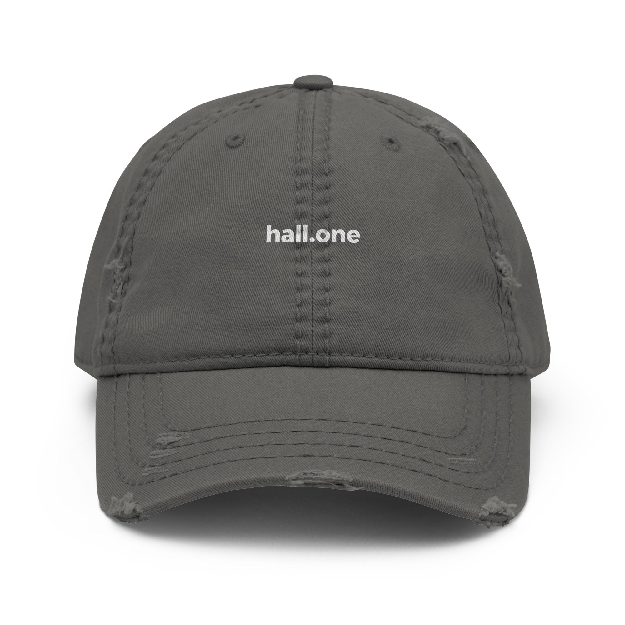 Dad-Hat im Used-Look: Baseball-Cap mit Logo - Hall.one