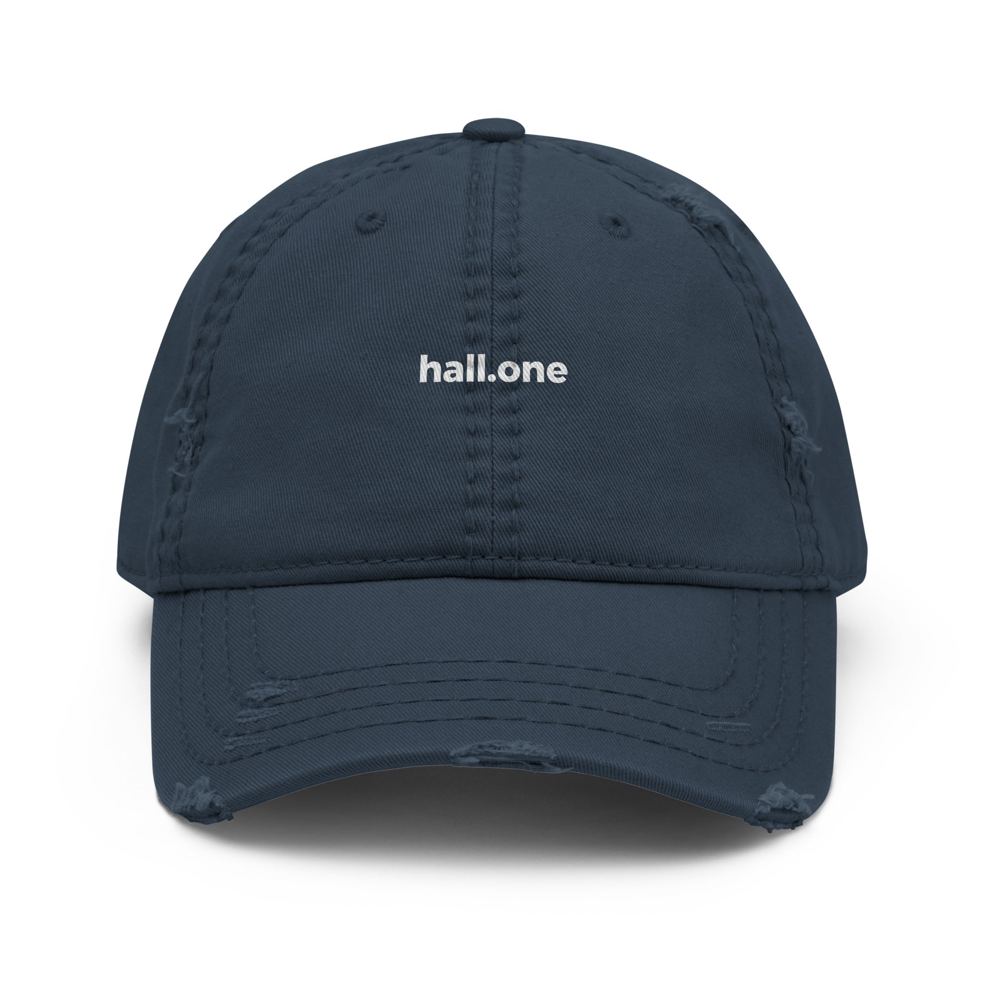 Dad-Hat im Used-Look: Baseball-Cap mit Logo - Hall.one