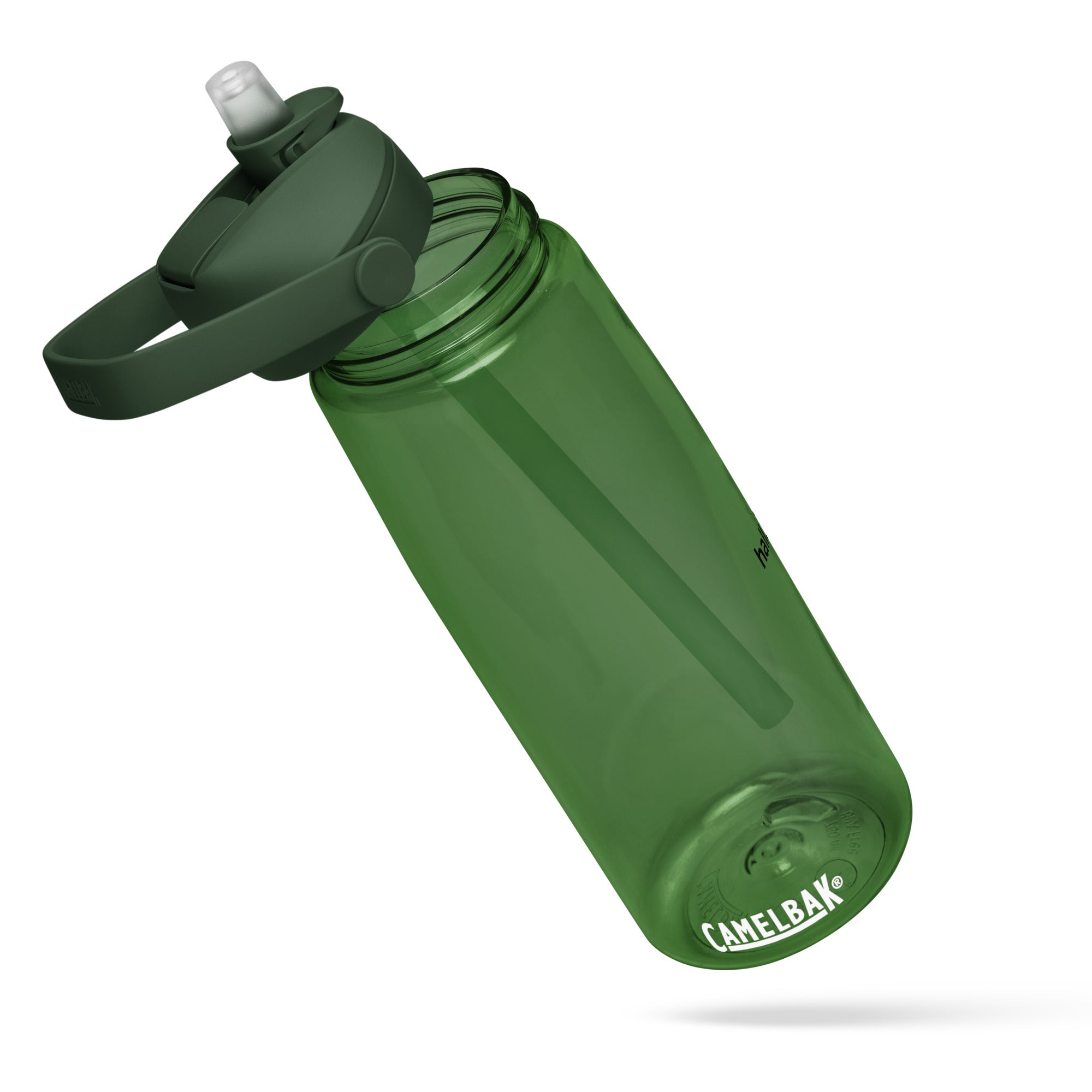 Wasserflasche mit umklappbarem Trinkhalm: Sport-Wasserflasche mit Logo - Hall.one
