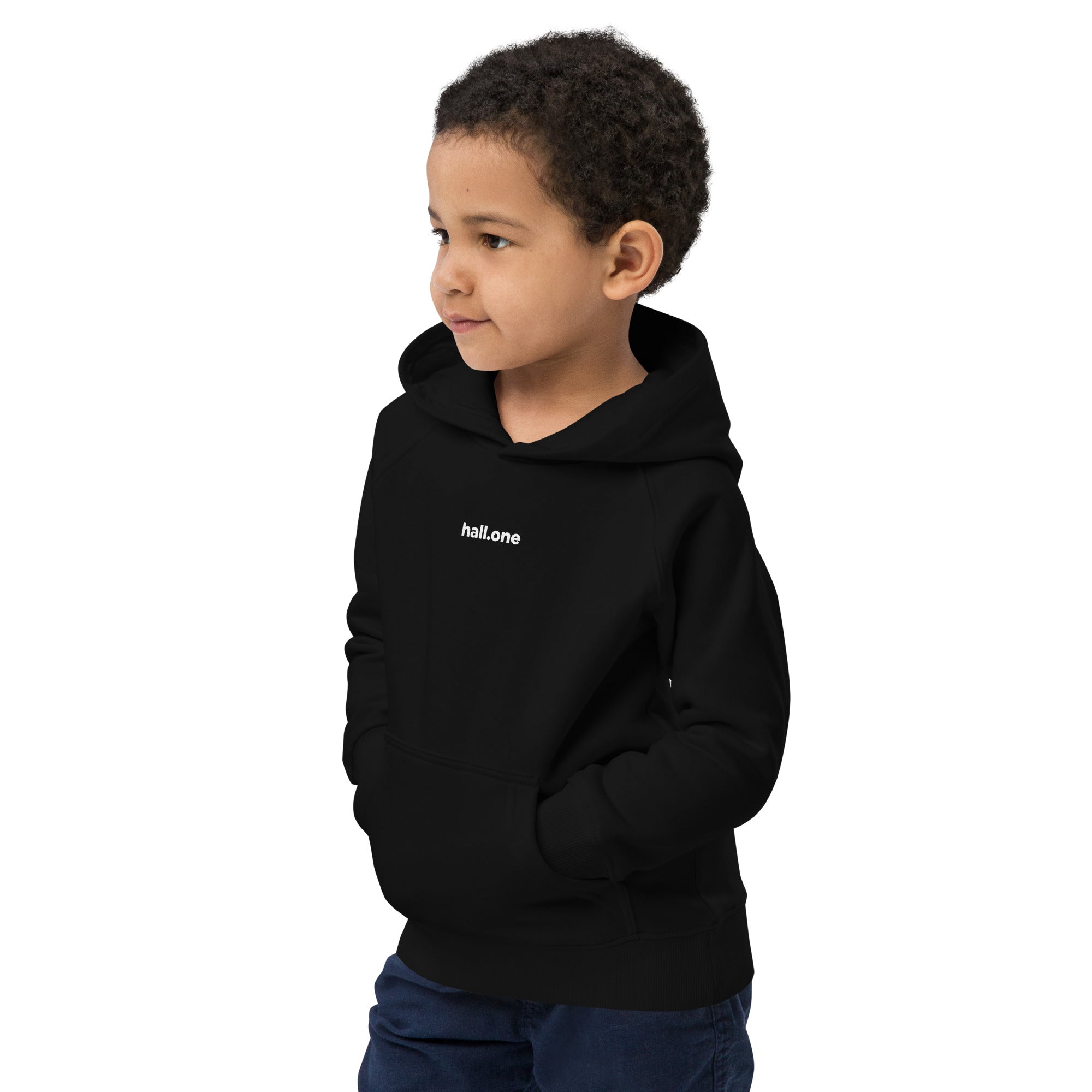 Öko-Kapuzenpullover für Kinder: Kinder Hoodie bedruckbar - Hall.one