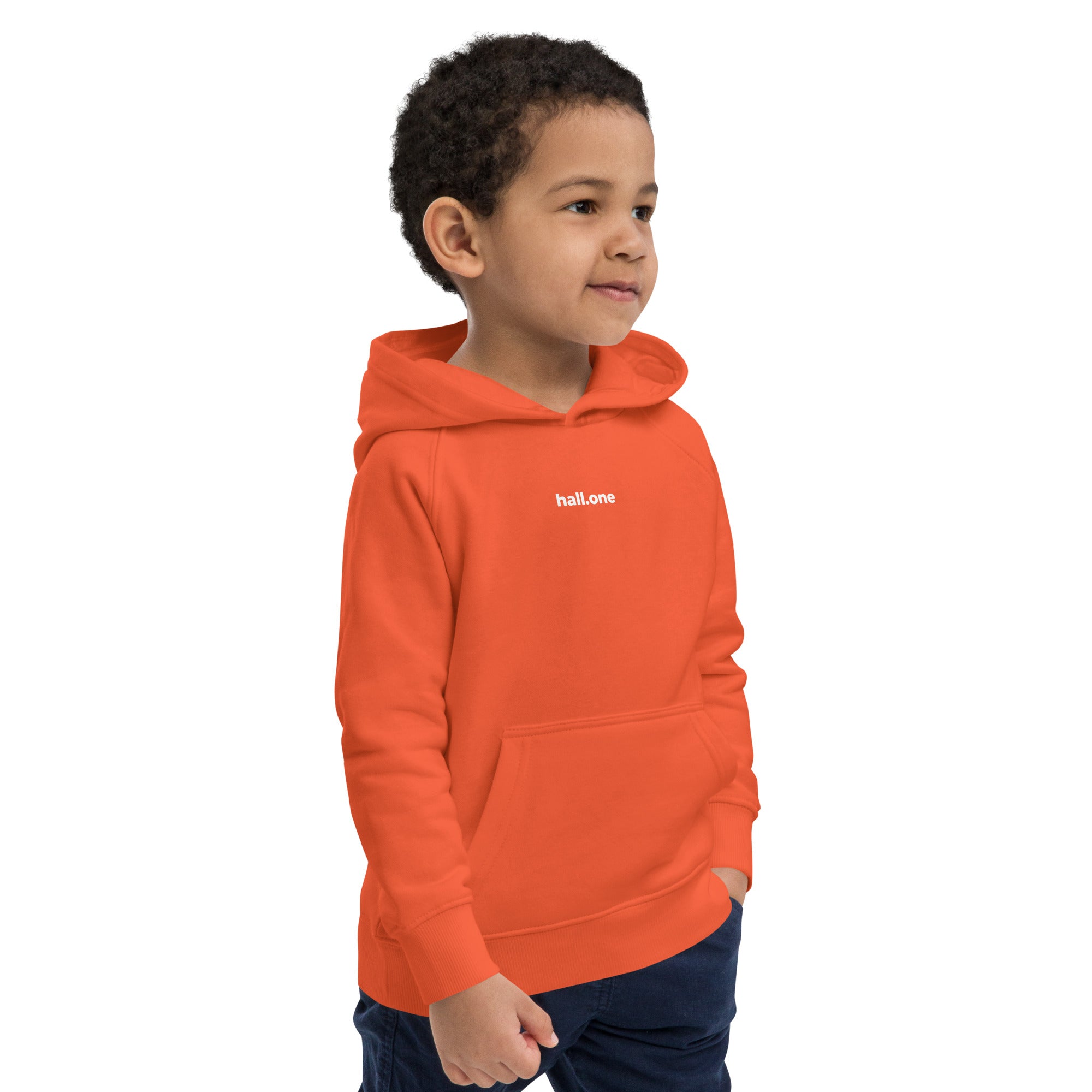 Öko-Kapuzenpullover für Kinder: Kinder Hoodie bedruckbar - Hall.one