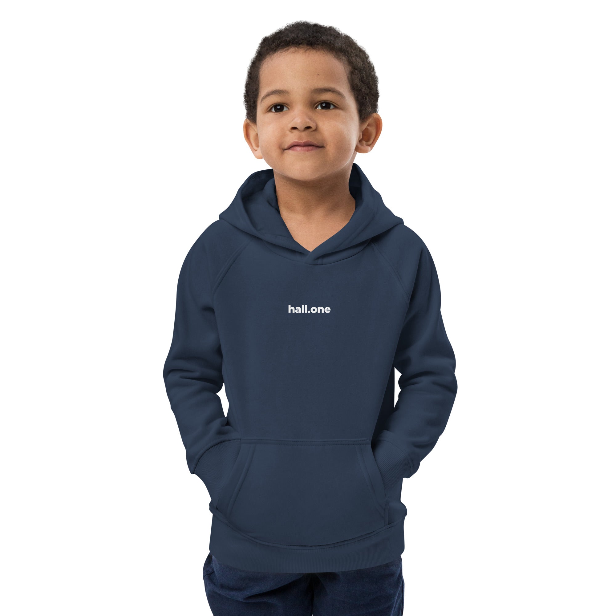 Öko-Kapuzenpullover für Kinder: Kinder Hoodie bedruckbar - Hall.one