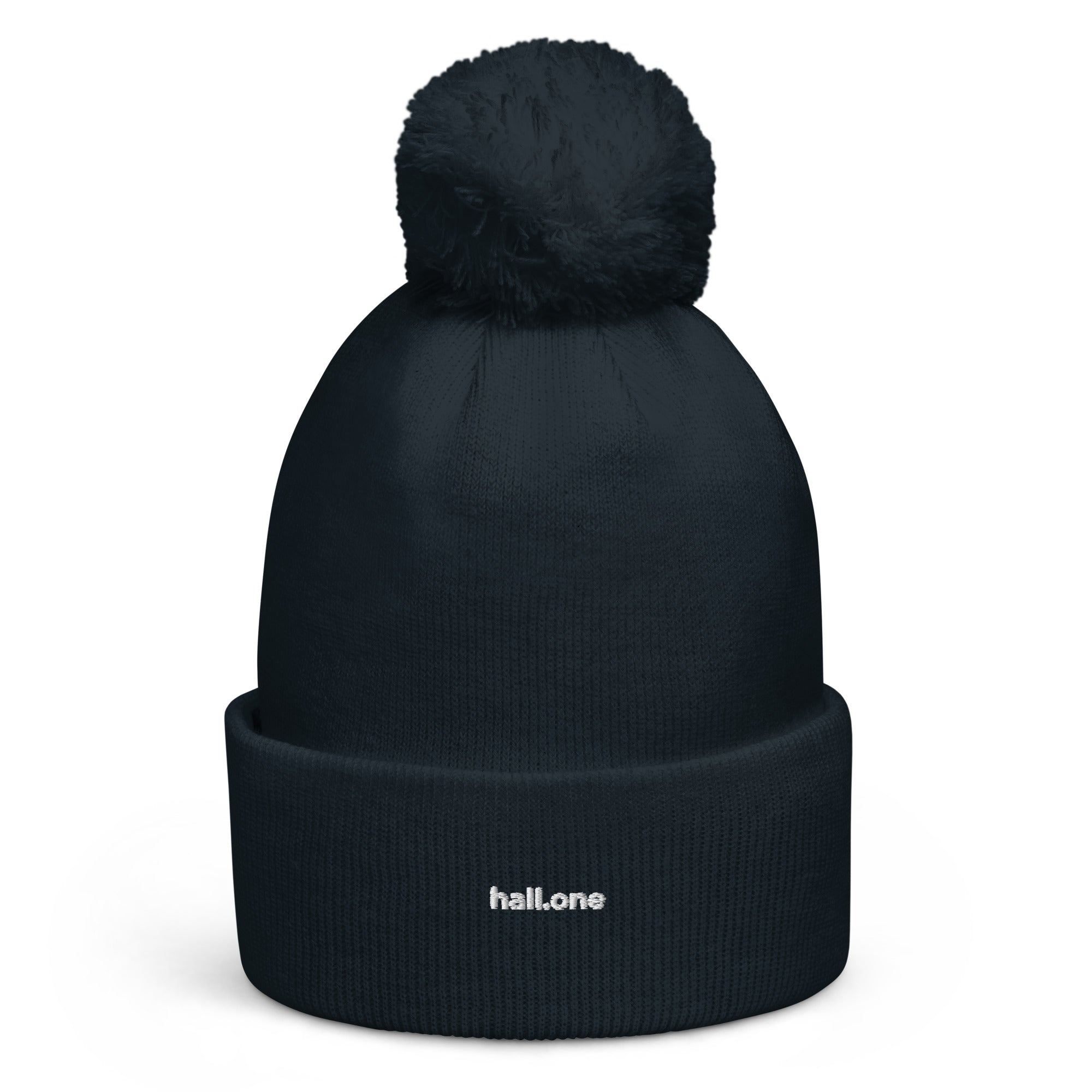 Bommel-Beanie: Wintermütze mit Logo - Hall.one