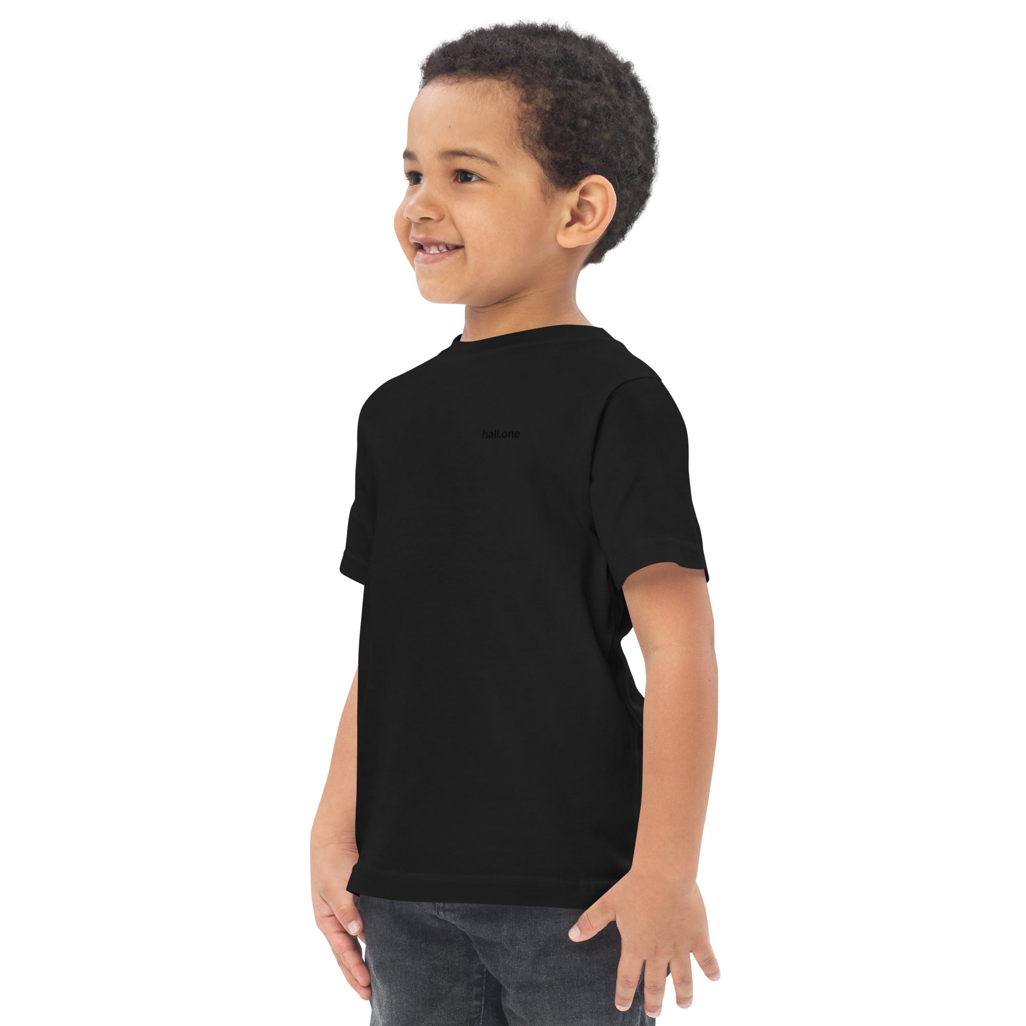 Jersey-T-Shirt für Kleinkinder: Kinder T-Shirt mit Logo - Hall.one