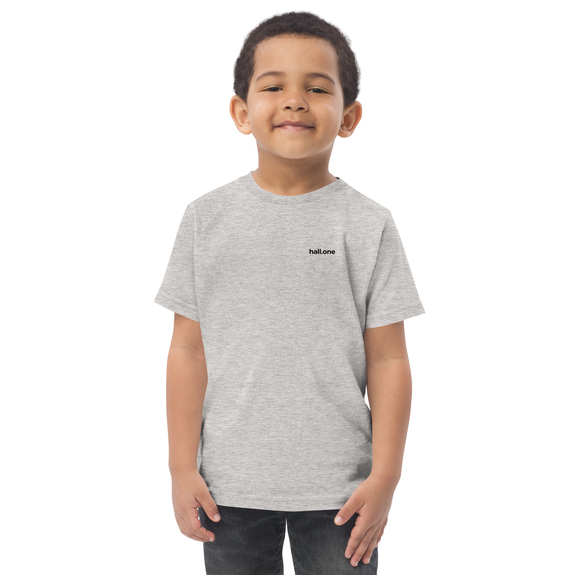 Jersey-T-Shirt für Kleinkinder: Kinder T-Shirt mit Logo - Hall.one