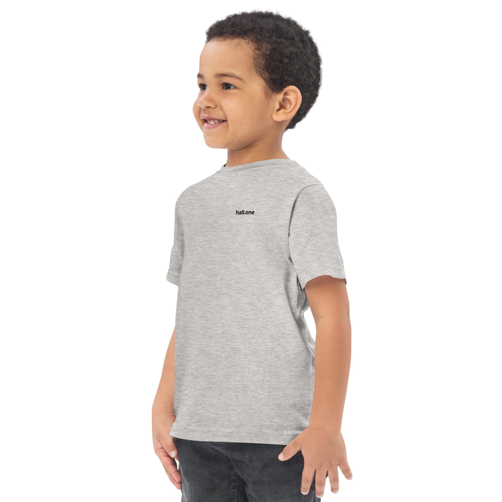 Jersey-T-Shirt für Kleinkinder: Kinder T-Shirt mit Logo - Hall.one