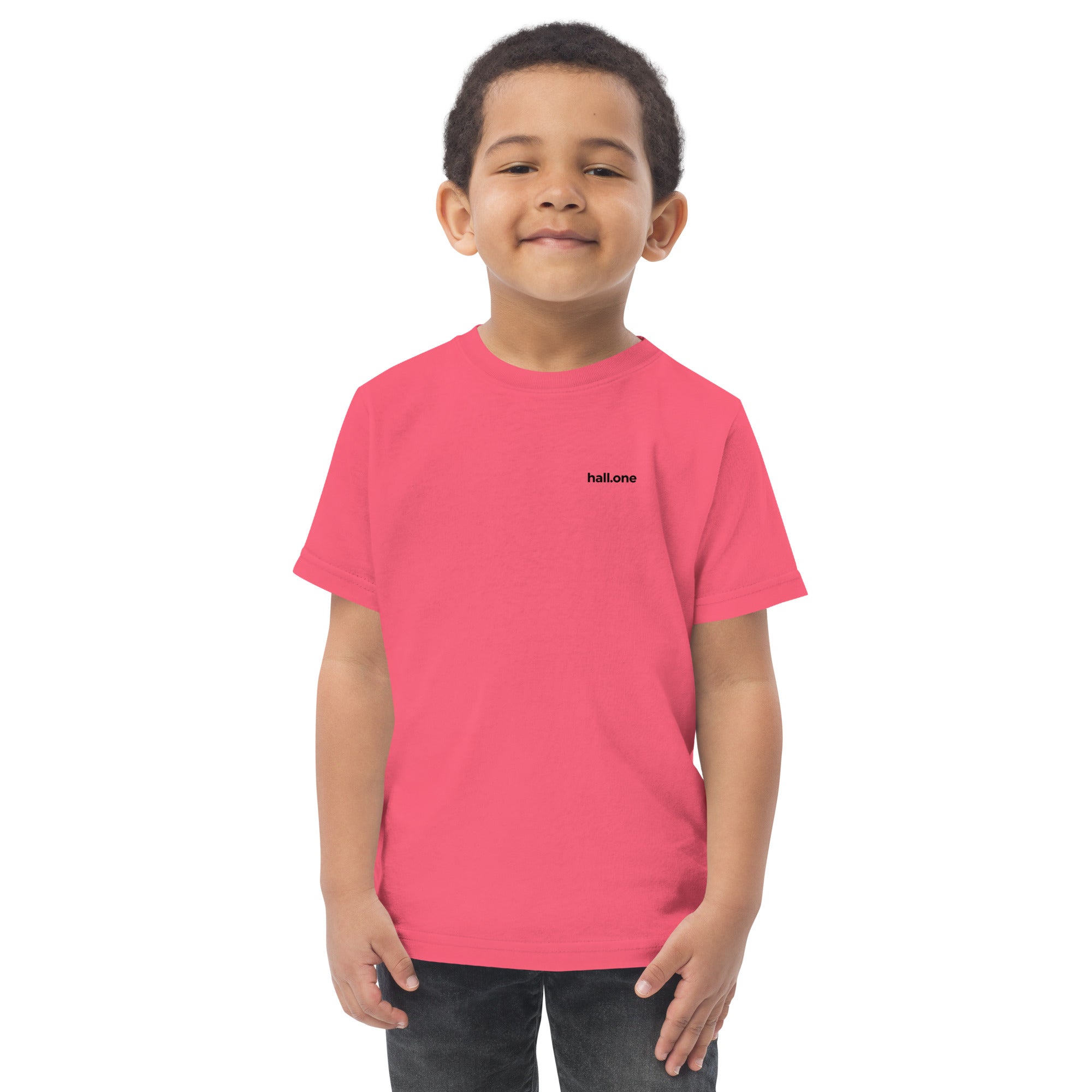 Jersey-T-Shirt für Kleinkinder: Kinder T-Shirt mit Logo - Hall.one