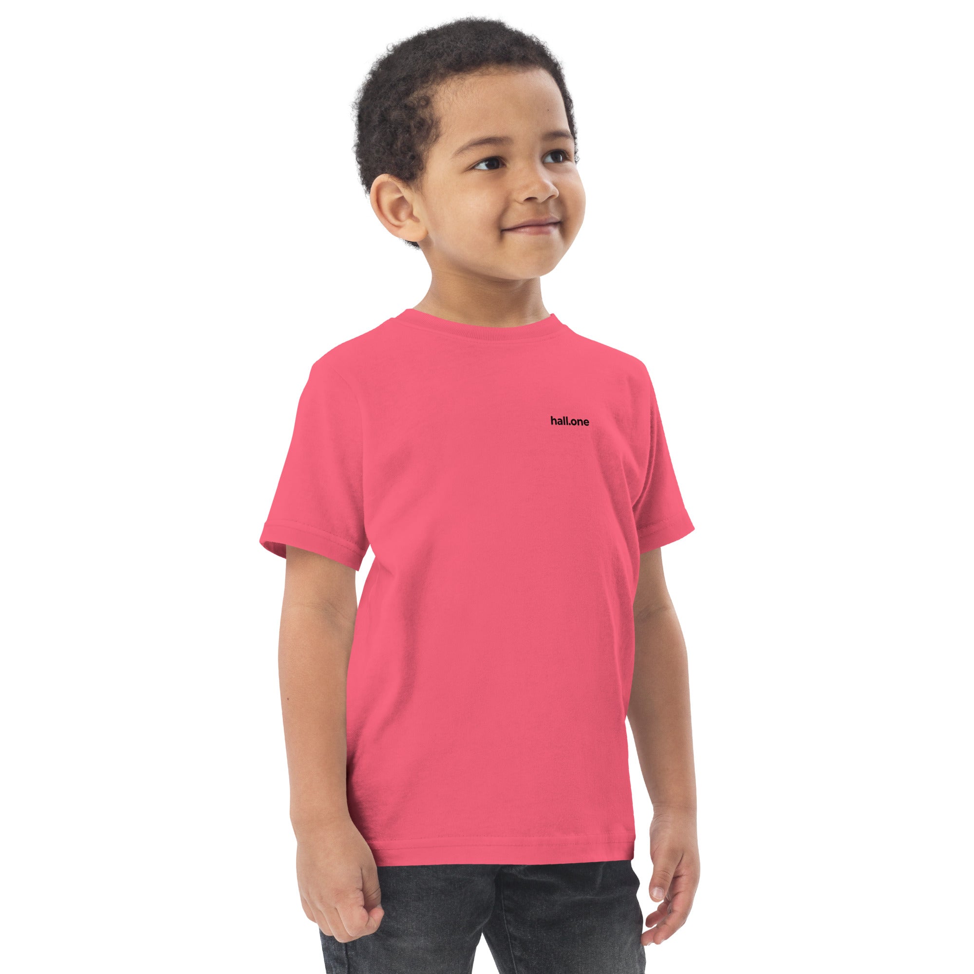 Jersey-T-Shirt für Kleinkinder: Kinder T-Shirt mit Logo - Hall.one