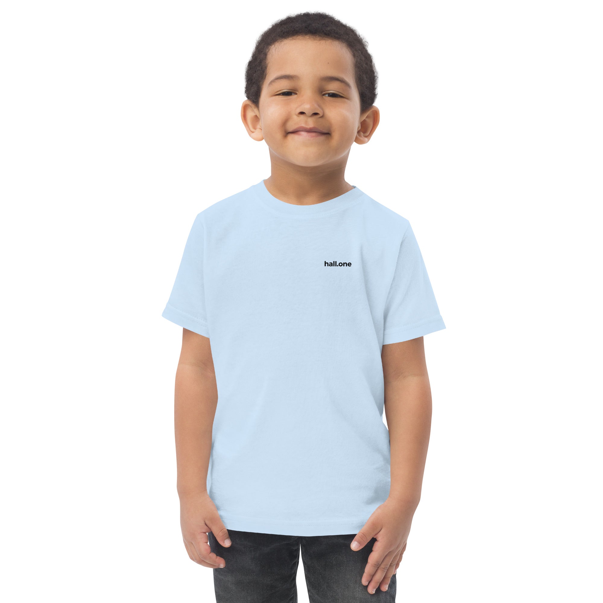 Jersey-T-Shirt für Kleinkinder: Kinder T-Shirt mit Logo - Hall.one