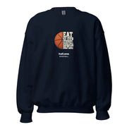 hall.one Unisex Sweatshirt | Eat Sleep Basketball Repeat – Bild 2 von 24