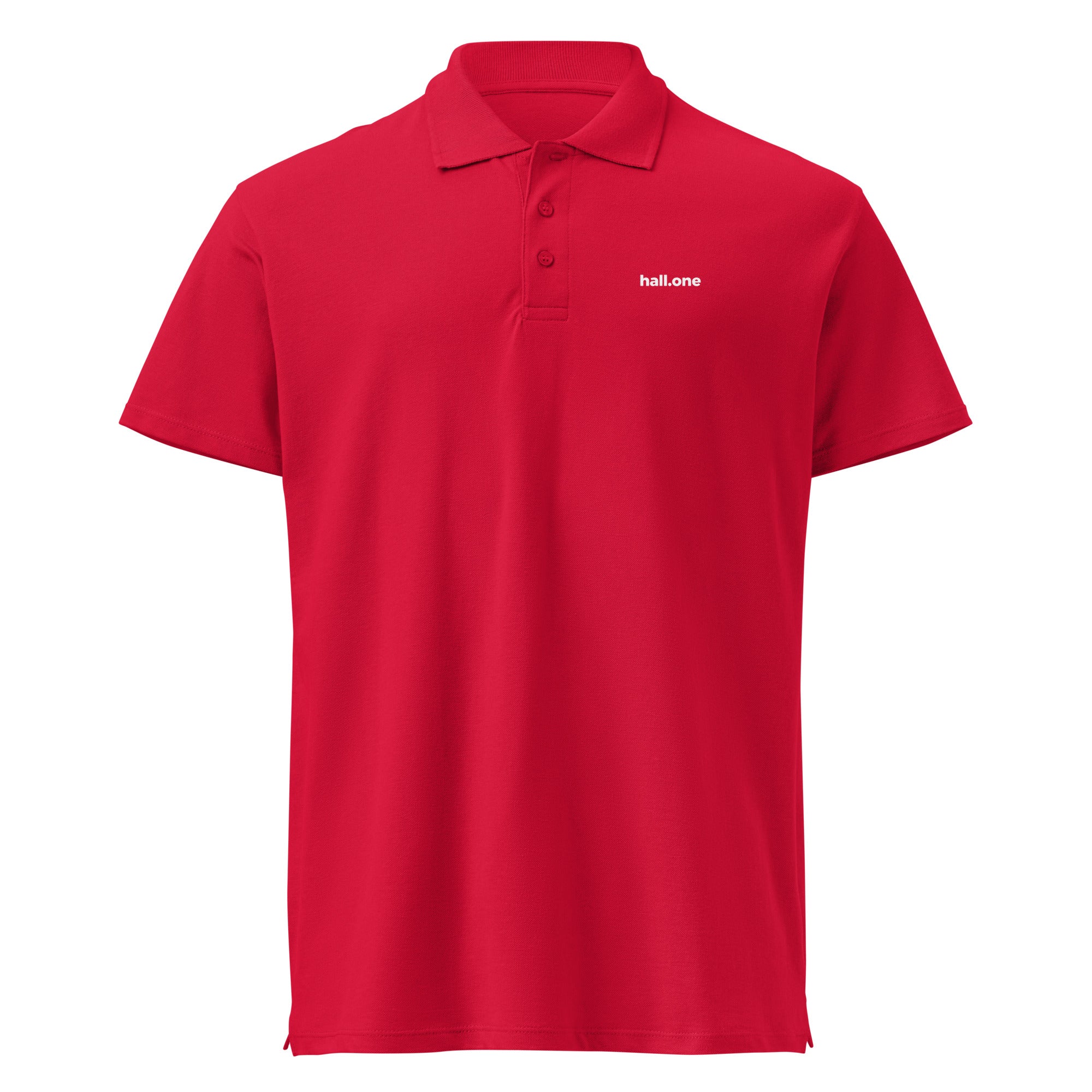 Premium-Piqué-Poloshirt: Poloshirt mit Logo - Hall.one