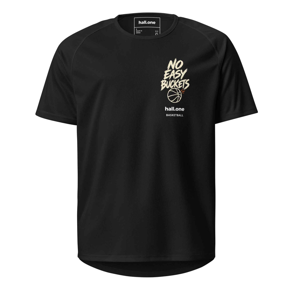 hall.one Maillot performance unisexe | No Easy Buckets – Image 1 sur 4
