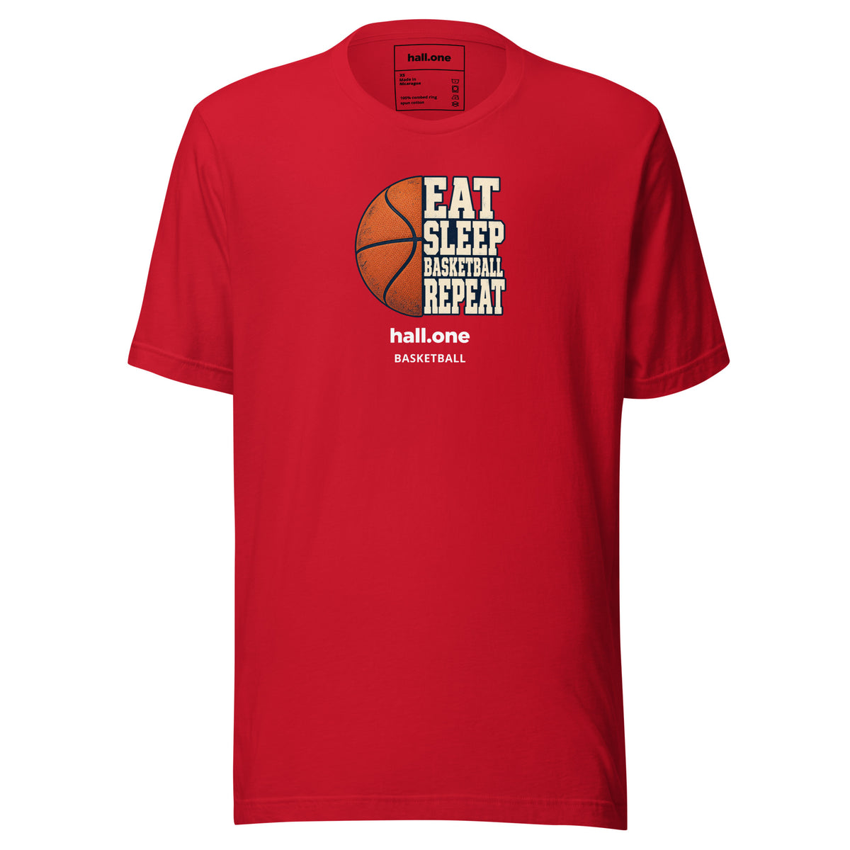 hall.one Unisex T-Shirt | Eat Sleep Basketball Repeat – Image 4 of 28