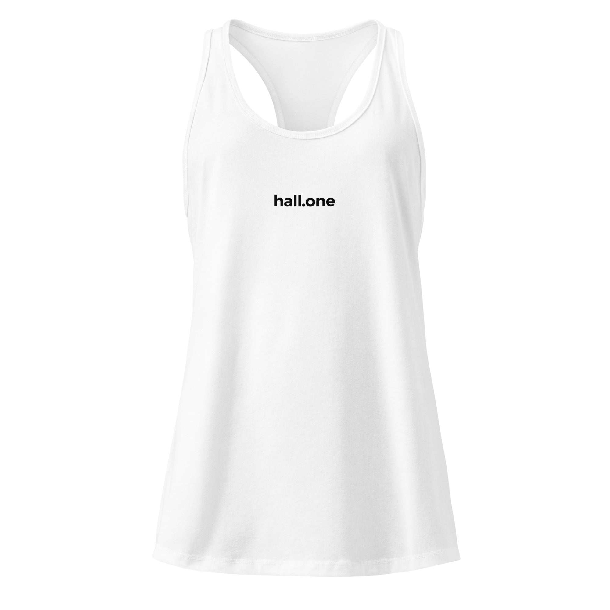 Ideales Racerback-Tanktop für Damen: Tanktop mit Logo - Hall.one