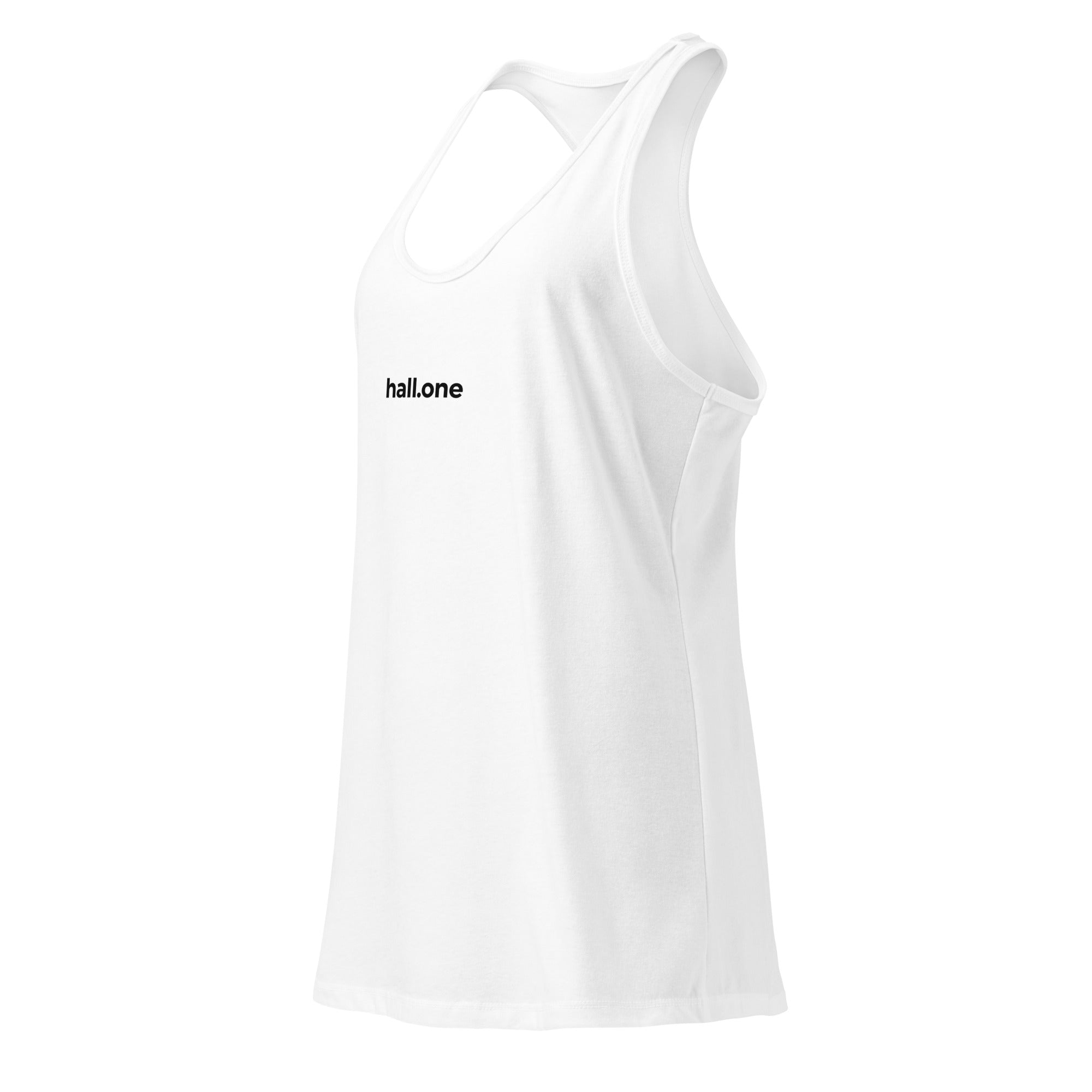 Ideales Racerback-Tanktop für Damen: Tanktop mit Logo - Hall.one