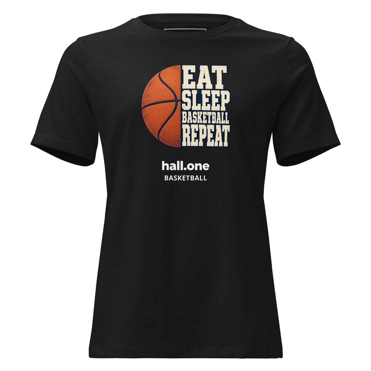 hall.one Women’s T-Shirt | Eat Sleep Basketball Repeat – Image 2 of 24