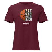 hall.one Women’s T-Shirt | Eat Sleep Basketball Repeat – Image 3 of 24
