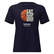hall.one Women’s T-Shirt | Eat Sleep Basketball Repeat – Image 1 of 24