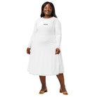 Langärmliges Midikleid mit Allover-Druck: Langärmliges Kleid mit Logo - Hall.one