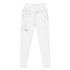 V-Bund-Leggings mit Taschen: Sportleggings mit Logo - Hall.one