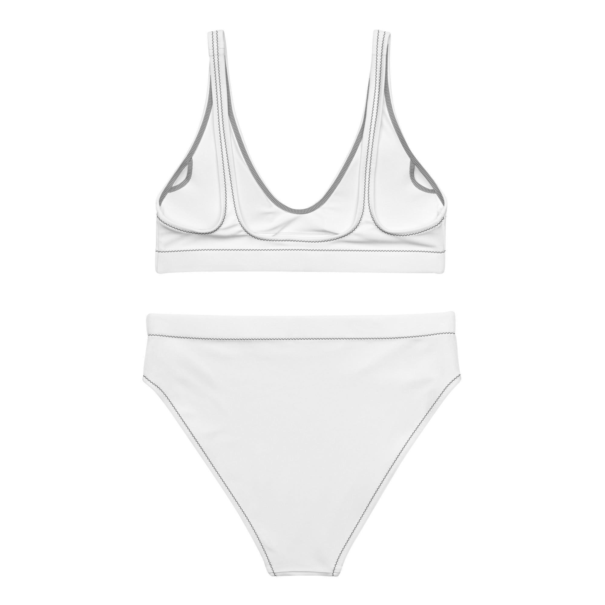 Recycelter Allover High Waist Bikini: bedruckbarer Bikini - Hall.one