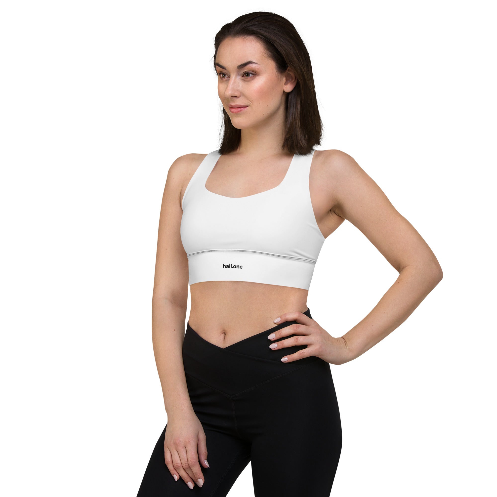 Recycelter Longline-Sport-BH: bedruckbarer Sport-BH - Hall.one