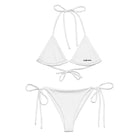 Recycelter Schnürbikini mit Allover-Druck: Bikini personalisierbar - Hall.one