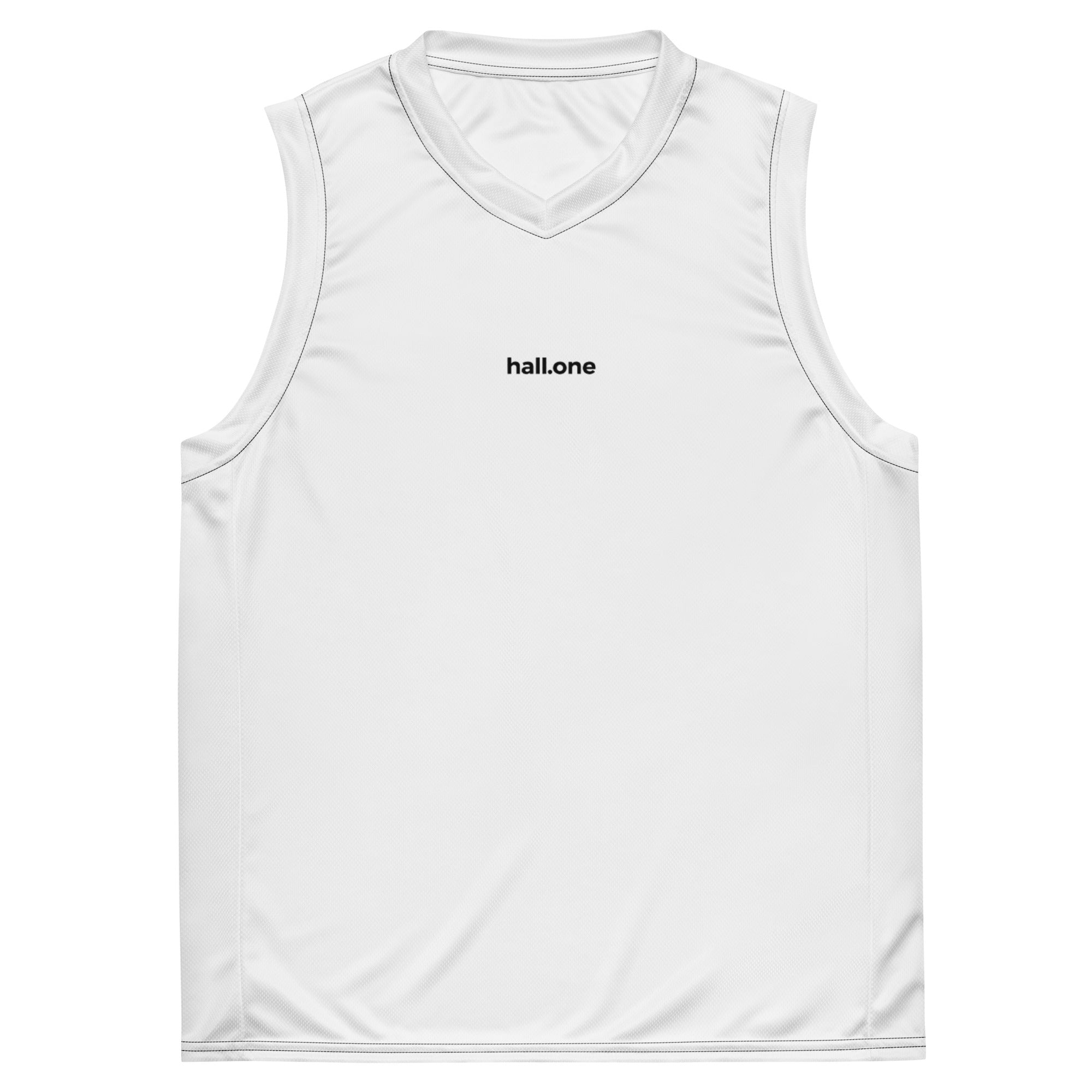 Recyceltes Unisex-Basketballtrikot: Basketballtrikot mit Logo - Hall.one
