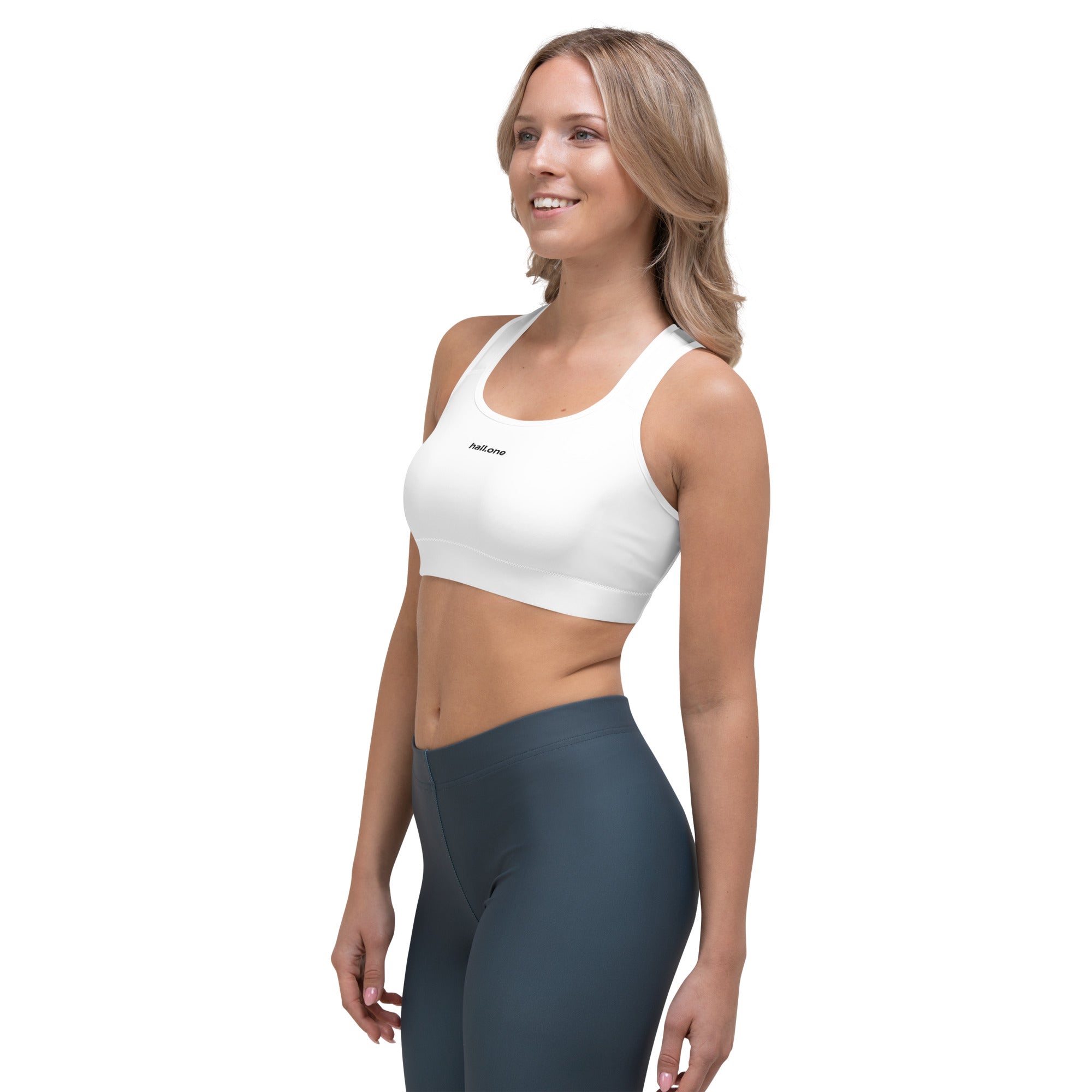 Sports bra: Sport BH mit Logo - Hall.one