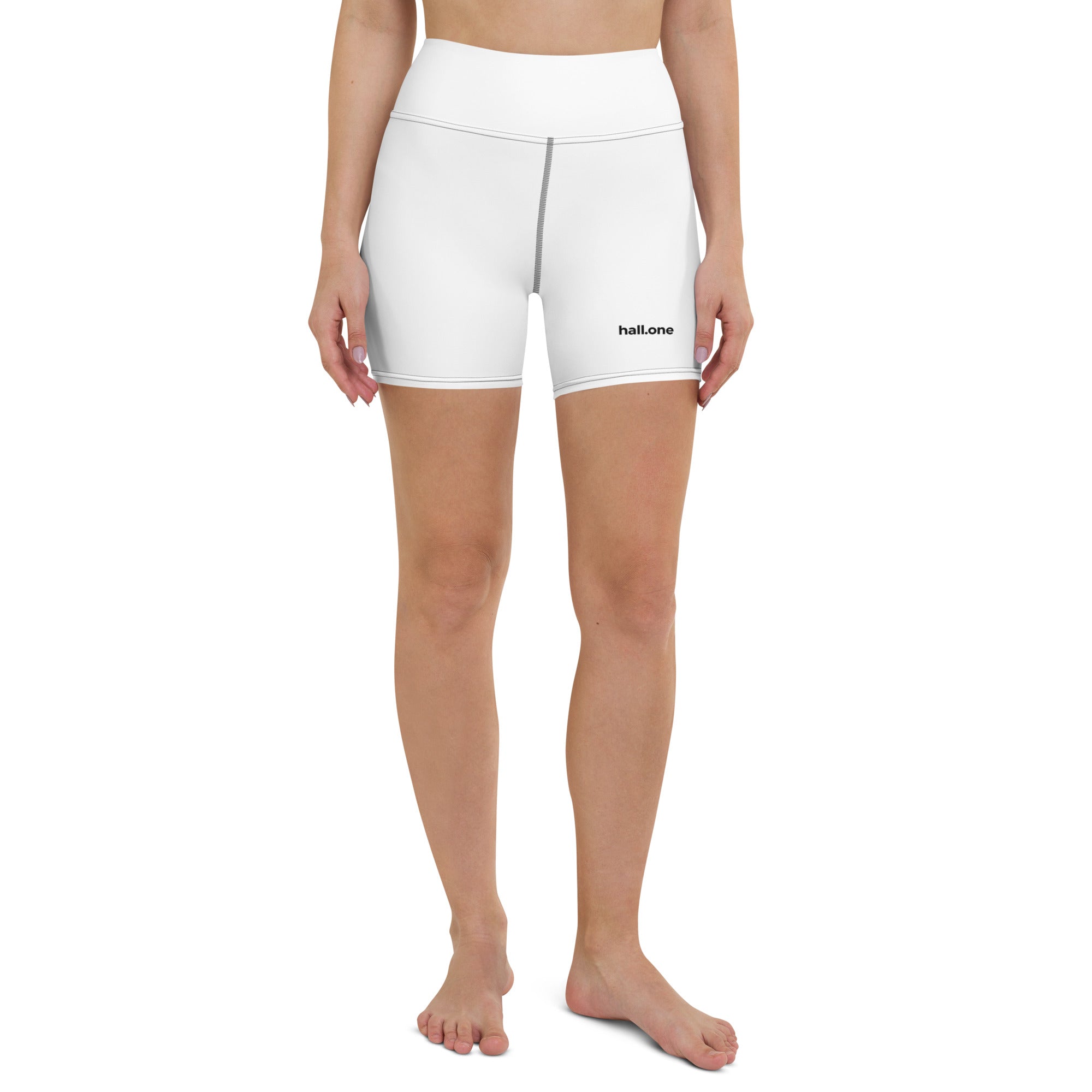 Yoga-Shorts: Yoga-Shorts mit Logo - Hall.one