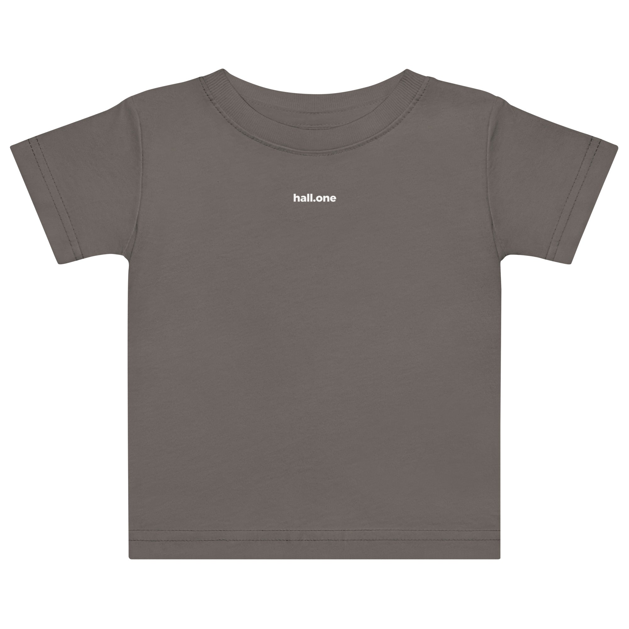 Baby-Jersey-T-Shirt: Babyshirt mit Logo - Hall.one
