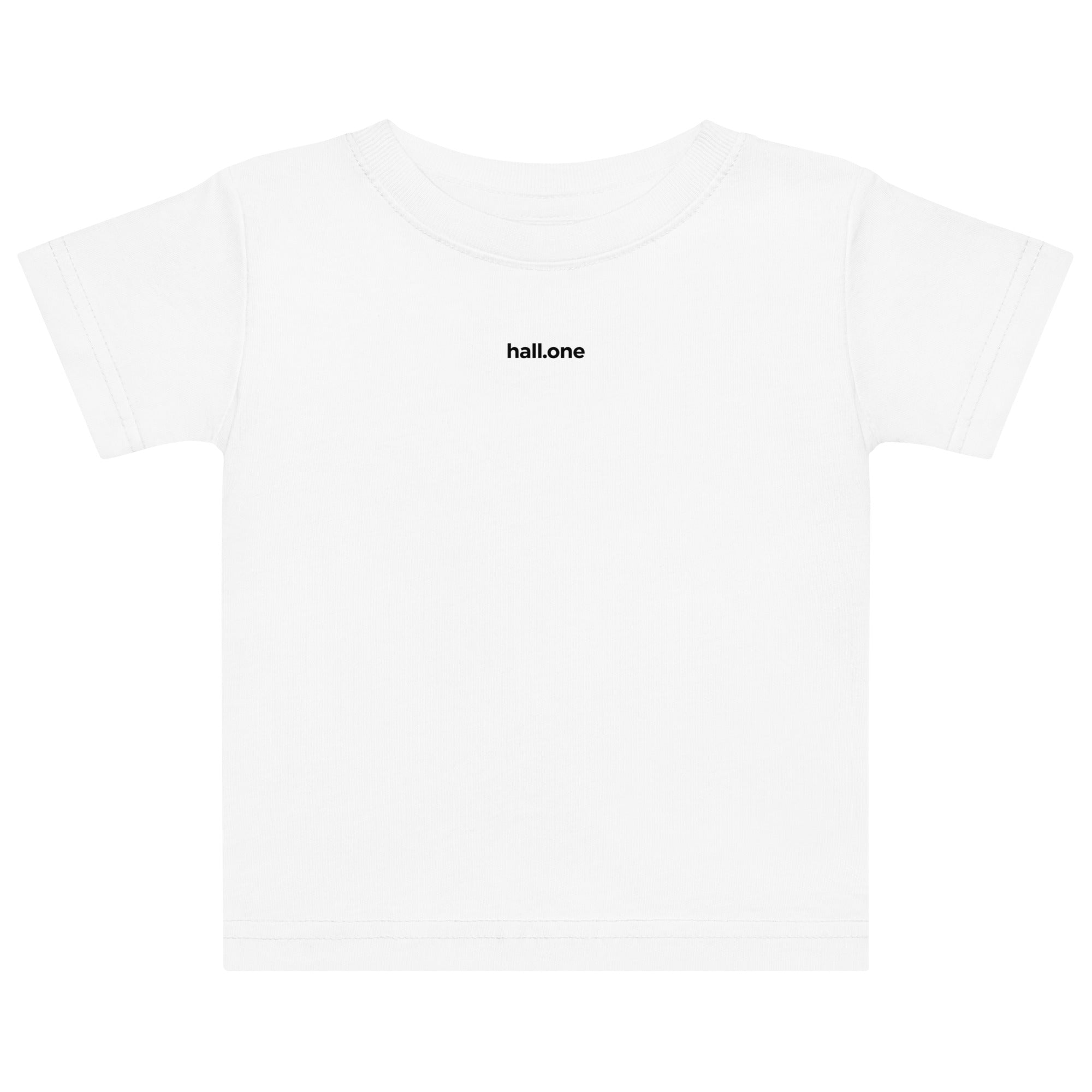 Baby-Jersey-T-Shirt: Babyshirt mit Logo - Hall.one