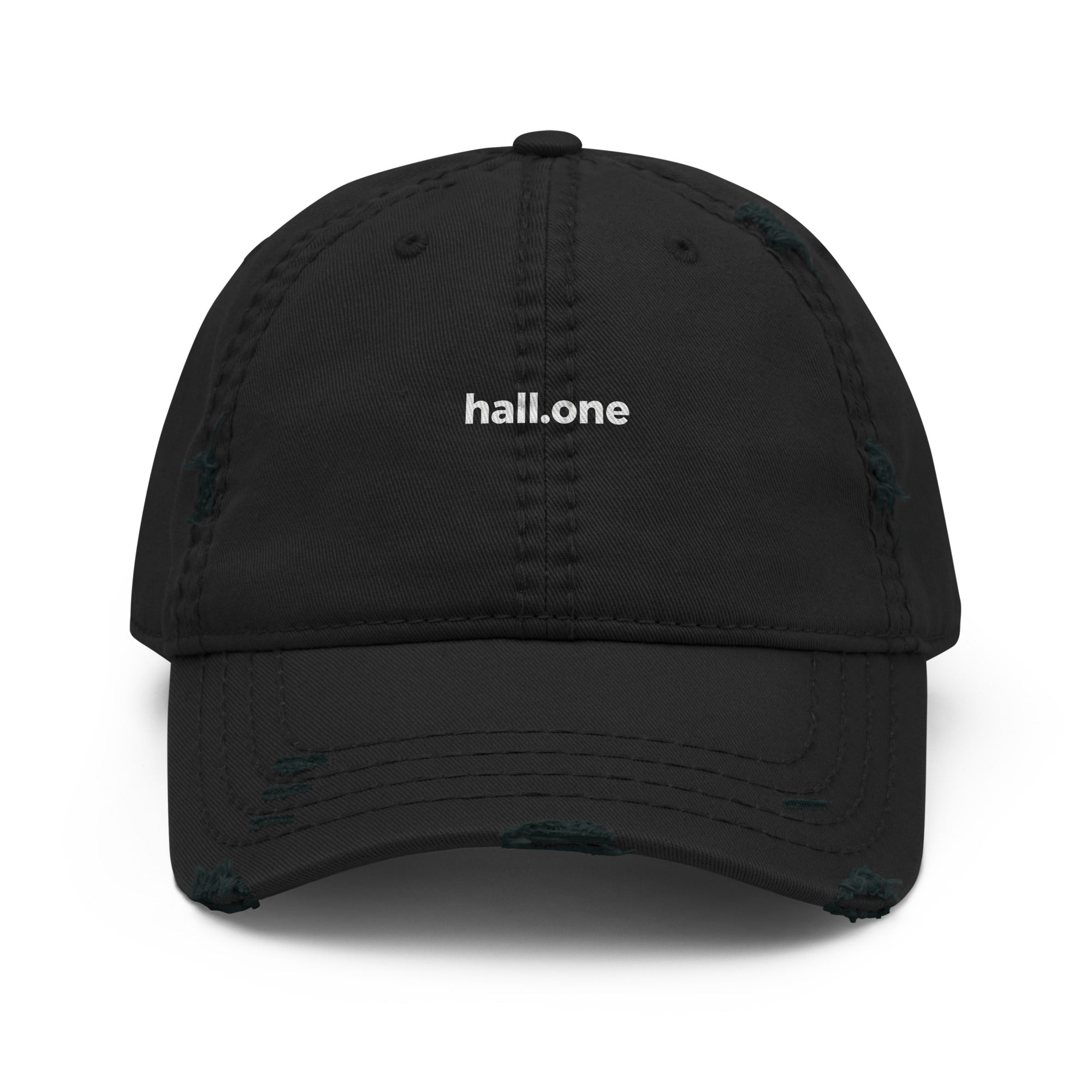 Dad-Hat im Used-Look: Baseball-Cap mit Logo - Hall.one