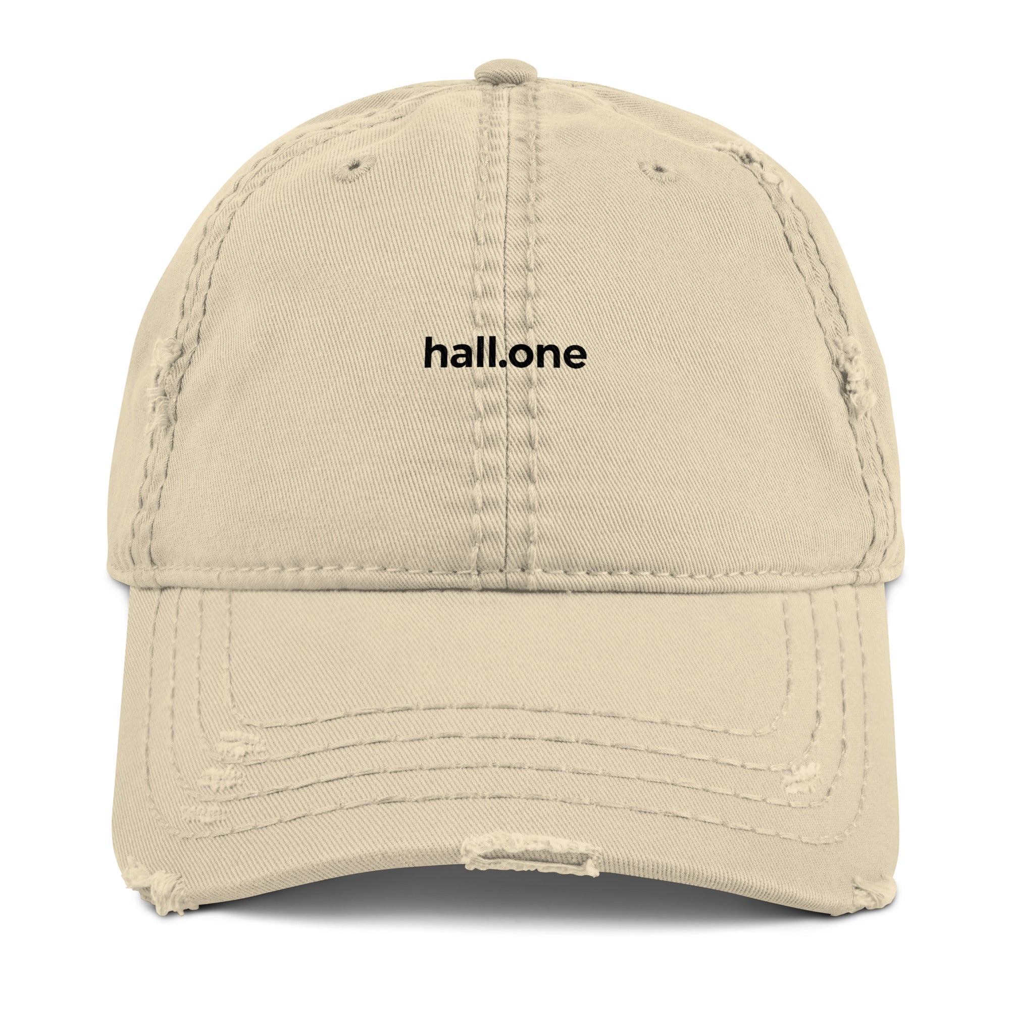 Dad-Hat im Used-Look: Baseball-Cap mit Logo - Hall.one