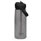 Wasserflasche mit umklappbarem Trinkhalm: Sport-Wasserflasche mit Logo - Hall.one