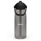 Wasserflasche mit umklappbarem Trinkhalm: Sport-Wasserflasche mit Logo - Hall.one