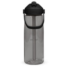 Wasserflasche mit umklappbarem Trinkhalm: Sport-Wasserflasche mit Logo - Hall.one