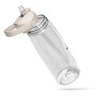 Wasserflasche mit umklappbarem Trinkhalm: Sport-Wasserflasche mit Logo - Hall.one