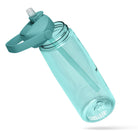 Wasserflasche mit umklappbarem Trinkhalm: Sport-Wasserflasche mit Logo - Hall.one
