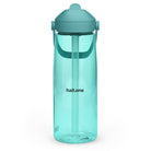 Wasserflasche mit umklappbarem Trinkhalm: Sport-Wasserflasche mit Logo - Hall.one