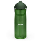 Wasserflasche mit umklappbarem Trinkhalm: Sport-Wasserflasche mit Logo - Hall.one